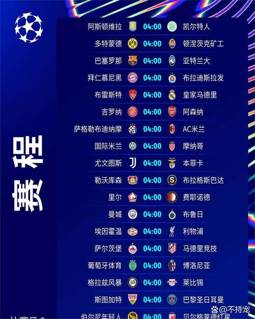 欧冠赛程2022赛程表完整版来了,球迷们快快收藏好!