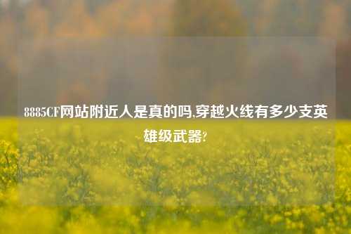 8885CF网站附近人是真的吗,穿越火线有多少支英雄级武器?